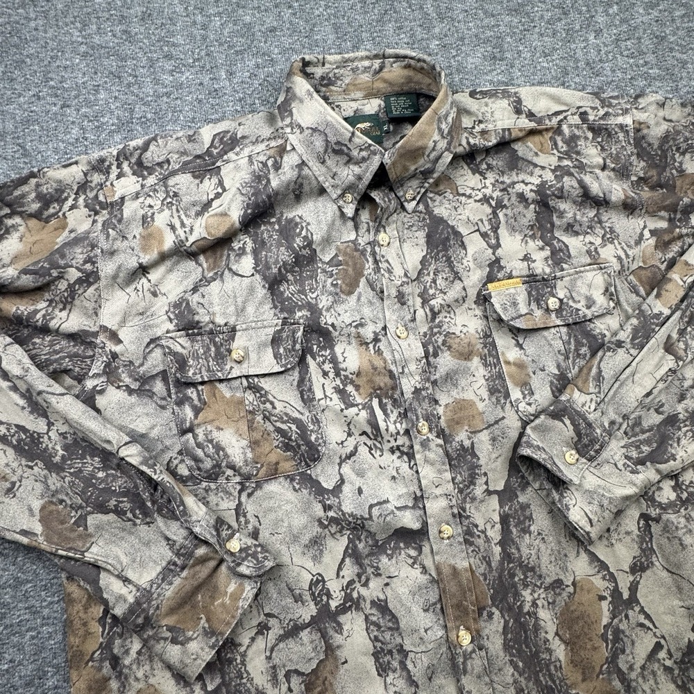Natural Gear Hunting Shirt Men's XL Camo Button Down Gorpcore Outdoor Workwear